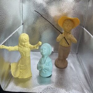 3 Vintage Avon Perfume‎ Bottles Fly A Ballon  Top ,  Catch A Fish,